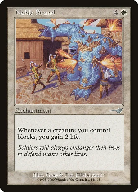 Noble Stand, Magic card NEM 14 — Nemesis set