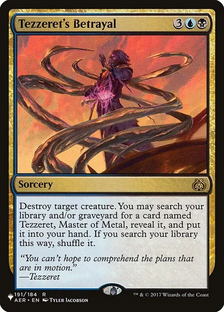 Tezzeret's Betrayal, Magic card PLST AER-191 — The List set
