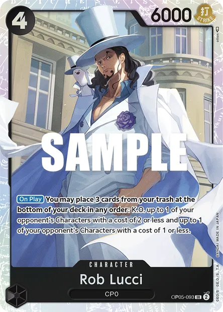 Rob Lucci, One Piece card OP05-093 — AWAKENING OF THE NEW ERA set