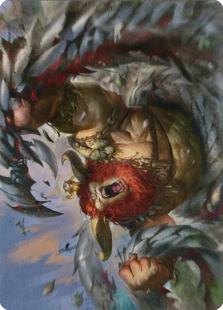 Borborygmos and Fblthp // Borborygmos and Fblthp, Magic card AMOM 42 — March of the Machine Art Series set