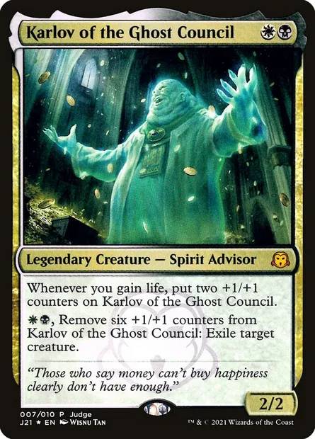 Karlov of the Ghost Council, Magic card PJ21 7 — Judge Gift Cards 2021 set