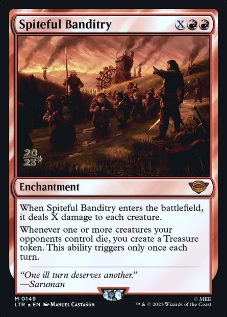 Spiteful Banditry, Magic card PLTR 149s — Tales of Middle-earth Promos set