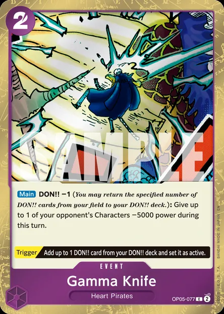Gamma Knife, One Piece card OP05-077 — AWAKENING OF THE NEW ERA set