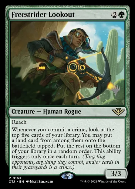 Freestrider Lookout, Magic card POTJ 163p — Outlaws of Thunder Junction Promos set