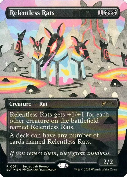 Rats implacables, carte Magic SLP 11 — extension Secret Lair Promo