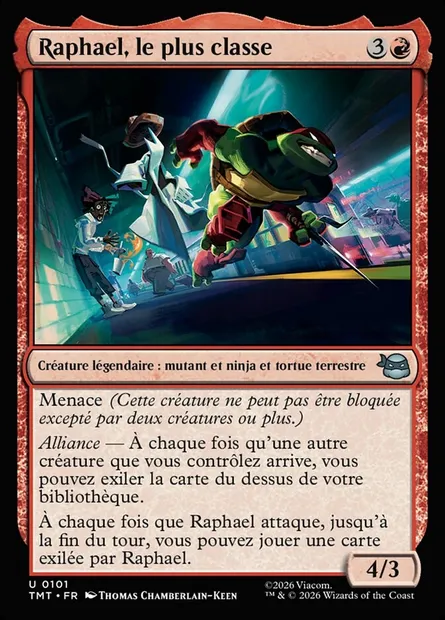 Raphael, le plus classe, carte Magic TMT 101 — extension Teenage Mutant Ninja Turtles
