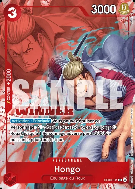 Hongo, carte One Piece OP09-011 — extension LES NOUVEAUX EMPEREURS