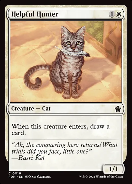 Helpful Hunter, Magic card FDN 16 — Foundations set