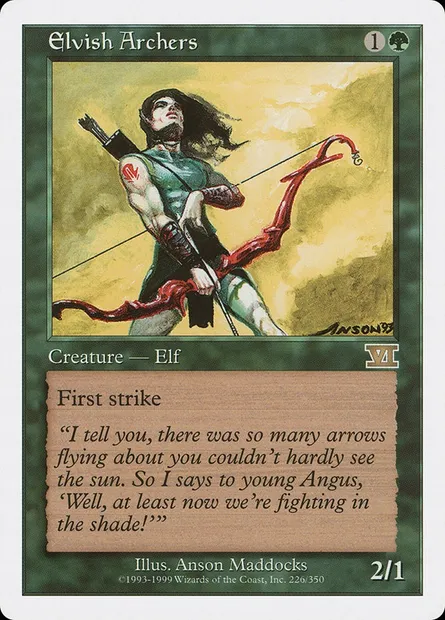 Elvish Archers, Magic card 6ED 226 — Classic Sixth Edition set