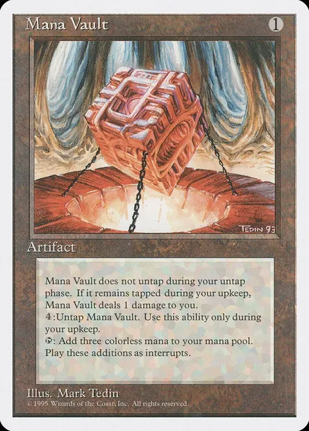 Mana Vault, Magic card 4ED 334 — Fourth Edition set