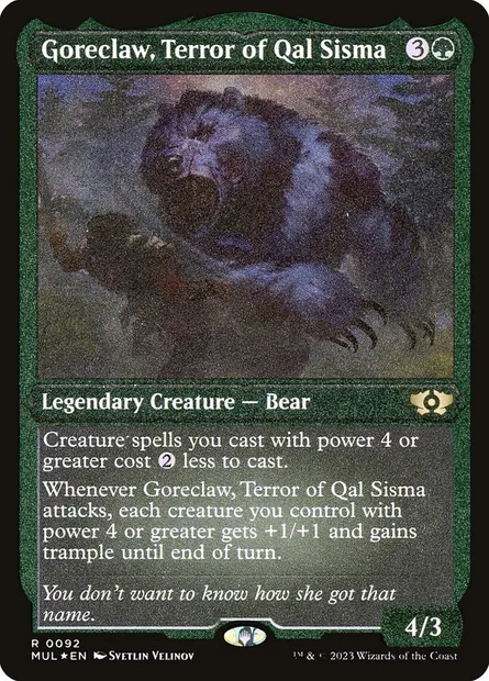 Goreclaw, Terror of Qal Sisma, Magic card MUL 92 — Multiverse Legends set
