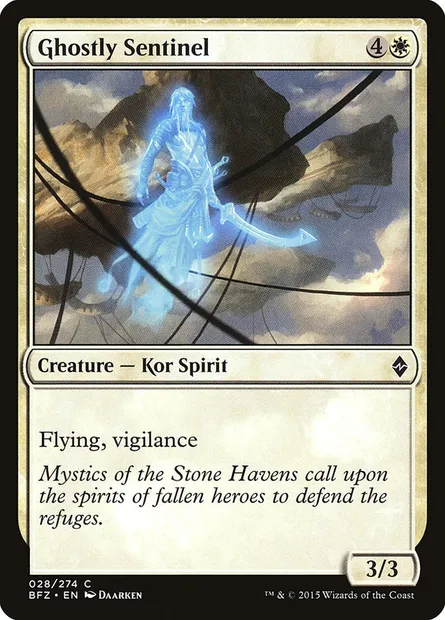 Ghostly Sentinel, Magic card BFZ 28 — Battle for Zendikar set