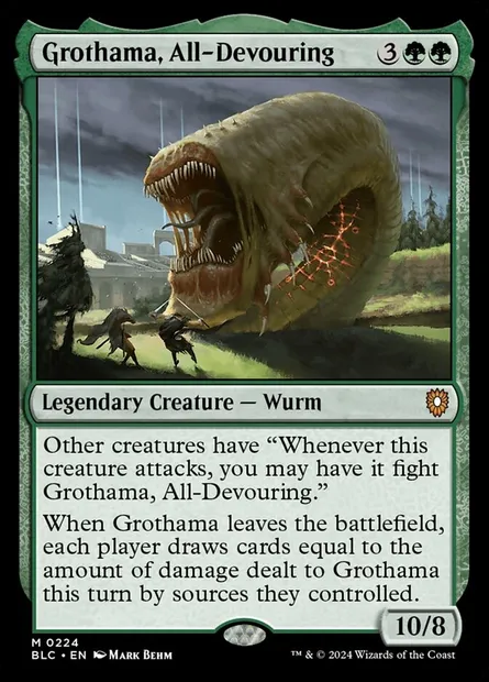 Grothama, All-Devouring, Magic card BLC 224 — Bloomburrow Commander set