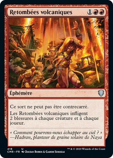 Retombées volcaniques, carte Magic CMR 418 — extension Commander Legends