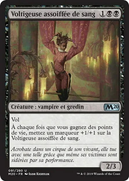 Voltigeuse assoiffée de sang, carte Magic M20 91 — extension Core Set 2020