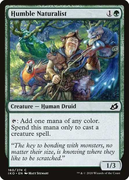 Humble Naturalist, Magic card IKO 160 — Ikoria: Lair of Behemoths set
