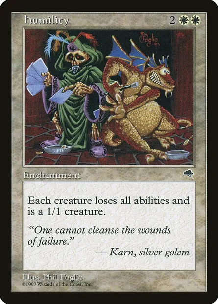 Humilité, carte Magic TMP 24 — extension Tempête