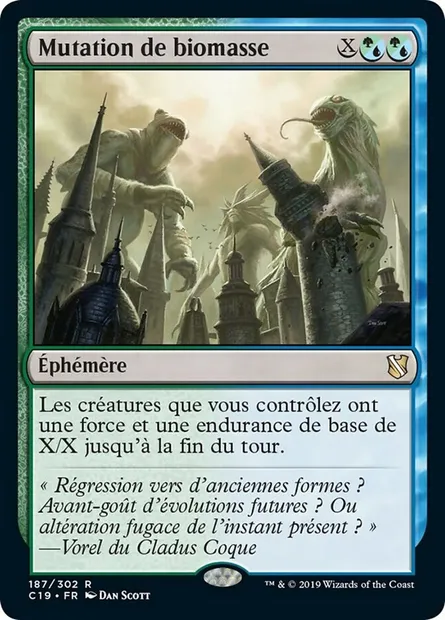 Mutation de biomasse, carte Magic C19 187 — extension Commander 2019