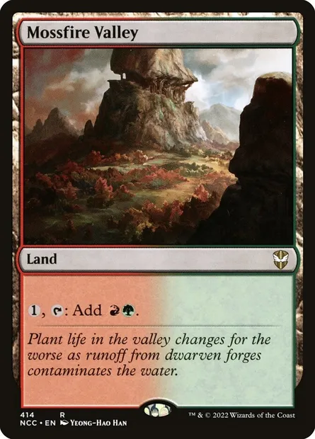 Mossfire Valley, Magic card NCC 414 — New Capenna Commander set