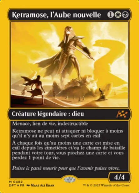 Ketramose, l'Aube nouvelle, carte Magic DFT 482 — extension Aetherdrift