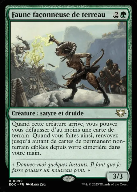 Faune façonneuse de terreau, carte Magic EOC 99 — extension Edge of Eternities Commander