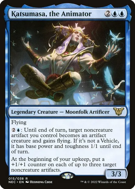 Katsumasa, the Animator, Magic card NEC 15 — Neon Dynasty Commander set