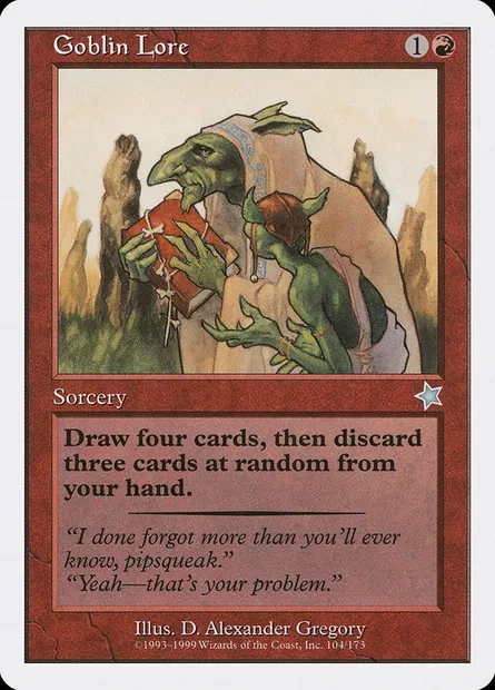 Goblin Lore, Magic card S99 104 — Starter 1999 set