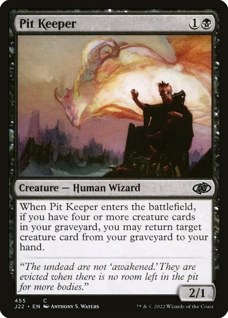 Pit Keeper, Magic card J22 455 — Jumpstart 2022 set