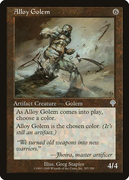 Golem d'alliage, carte Magic INV 297 — extension Invasion