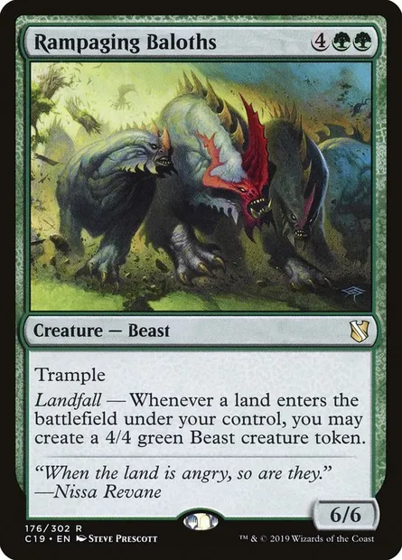 Rampaging Baloths, Magic card C19 176 — Commander 2019 set