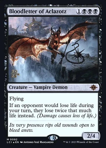 Bloodletter of Aclazotz, carte Magic PLCI 92s — extension The Lost Caverns of Ixalan Promos