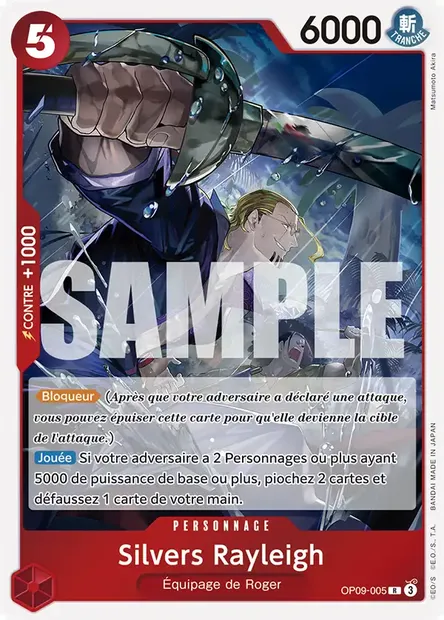 Silvers Rayleigh, carte One Piece OP09-005 — extension LES NOUVEAUX EMPEREURS