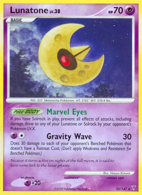 Lunatone, Pokémon card SV 32 — Supreme Victors set