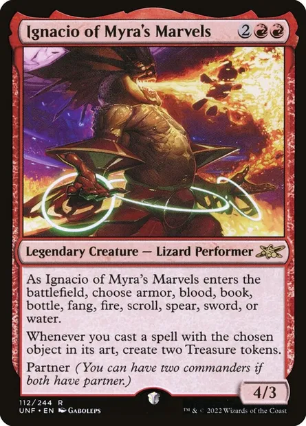 Ignacio of Myra's Marvels, carte Magic UNF 112 — extension Unfinity