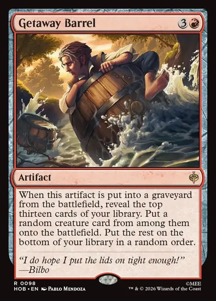 Getaway Barrel, Magic card HOB 98 — The Hobbit set
