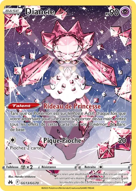 Diancie, carte Pokémon CRZ GG13 — extension Zénith Suprême