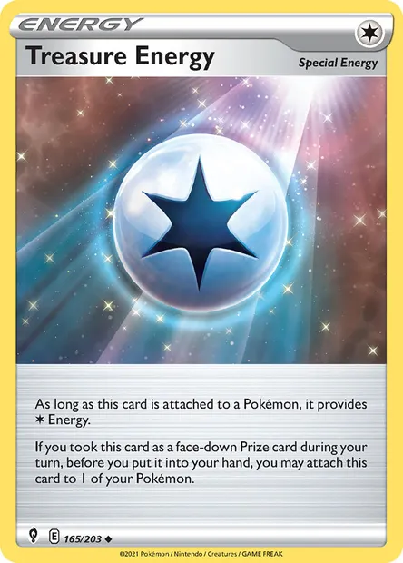 Treasure Energy, Pokémon card EVS 165 — Evolving Skies set