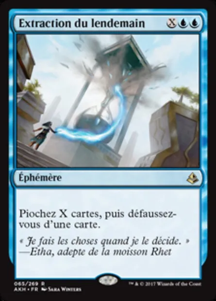 Extraction du lendemain, carte Magic AKH 65 — extension Amonkhet