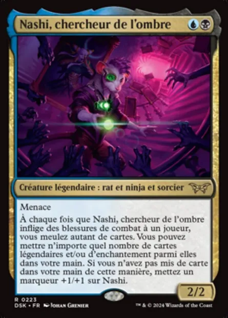Nashi, chercheur de l'ombre, carte Magic DSK 223 — extension Duskmourn: House of Horror