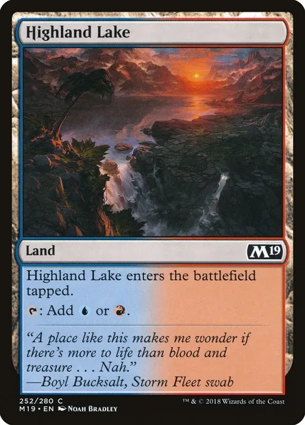 Highland Lake, Magic card M19 252 — Core Set 2019 set