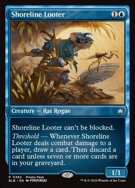 Shoreline Looter, Magic card BLB 382 — Bloomburrow set