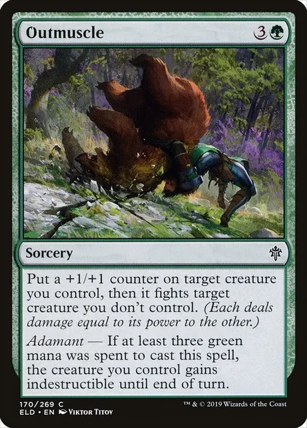 Outmuscle, Magic card ELD 170 — Throne of Eldraine set