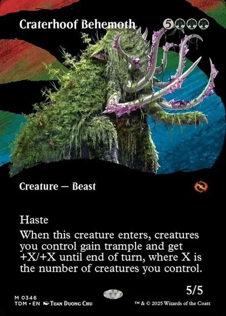 Craterhoof Behemoth, Magic card TDM 346 — Tarkir: Dragonstorm set