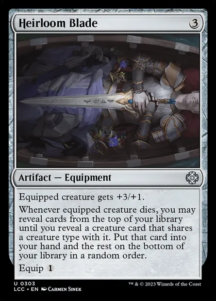 Heirloom Blade, Magic card LCC 303 — The Lost Caverns of Ixalan Commander set