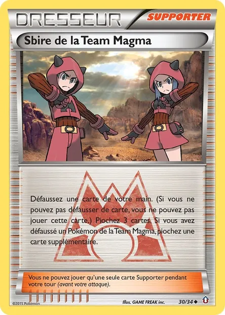 Sbire de la Team Magma, carte Pokémon DCR 30 — extension Double Danger