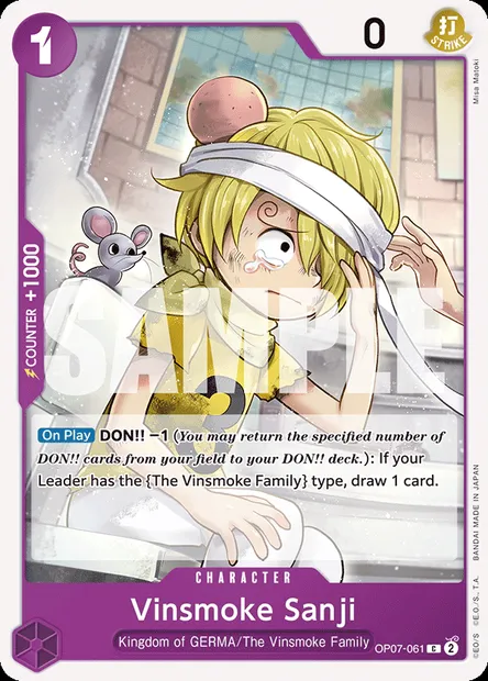 Vinsmoke Sanji, One Piece card OP07-061 — 500 YEARS IN THE FUTURE set