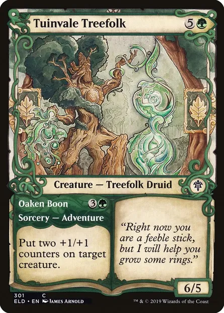 Tuinvale Treefolk // Oaken Boon, Magic card ELD 301 — Throne of Eldraine set