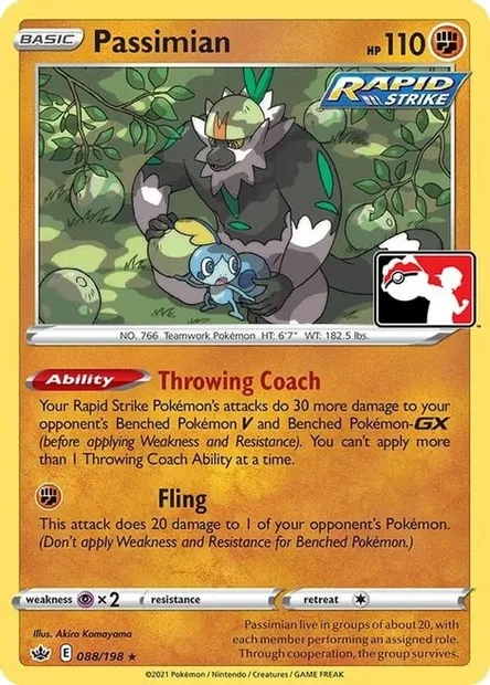 Passimian, Pokémon card PPS 088 — Play! Pokémon Prize Pack Series set