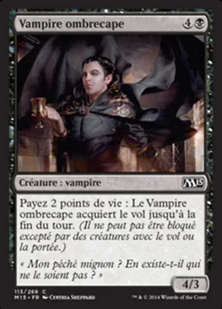 Vampire ombrecape, carte Magic M15 113 — extension Magic 2015
