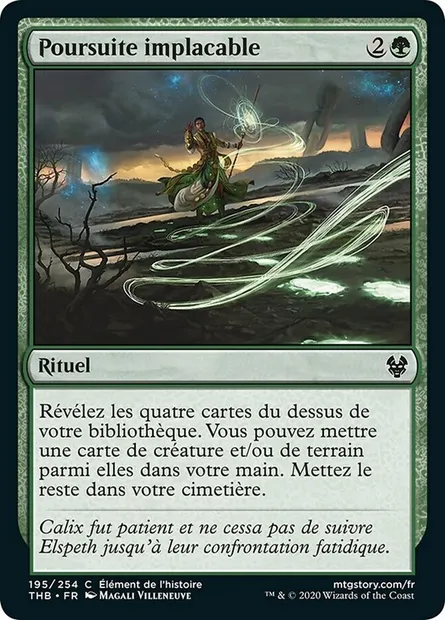 Poursuite implacable, carte Magic THB 195 — extension Theros Beyond Death